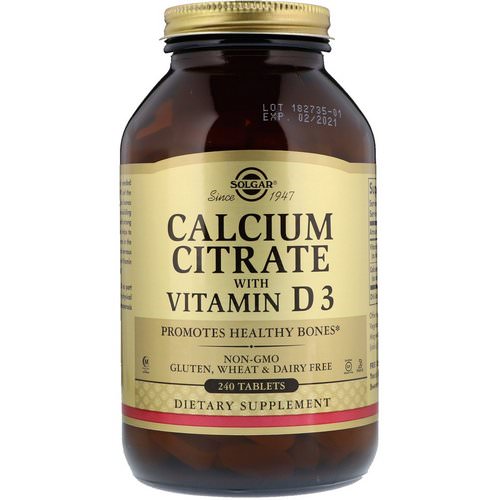 Solgar, Calcium Citrate with Vitamin D3, 240 Tablets Review