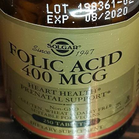 Solgar, Folic Acid, 400 mcg, 250 Tablets Review
