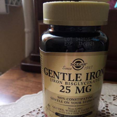 Solgar, Gentle Iron, 25 mg, 180 Vegetable Capsules Review