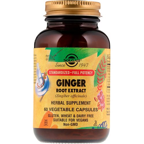 Solgar, Ginger Root Extract, 60 Vegetable Capsules Review
