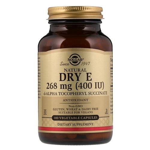 Solgar, Natural Dry E, 268 mg (400 IU), 100 Vegetable Capsules Review