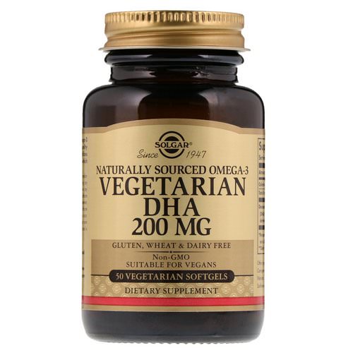Solgar, Naturally Sourced Omega-3, Vegetarian DHA, 200 mg, 50 Vegetarian Softgels Review