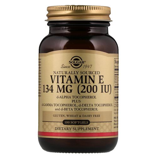Solgar, Naturally Sourced Vitamin E, 134 mg (200 IU), 100 Softgels Review