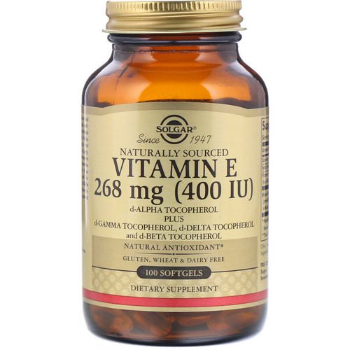 Solgar, Naturally Sourced Vitamin E, 268 mg (400 IU), 100 Softgels Review