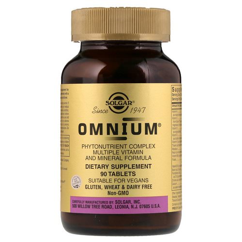 Solgar, Omnium, Phytonutrient Complex, Multiple Vitamin and Mineral Formula, 90 Tablets Review