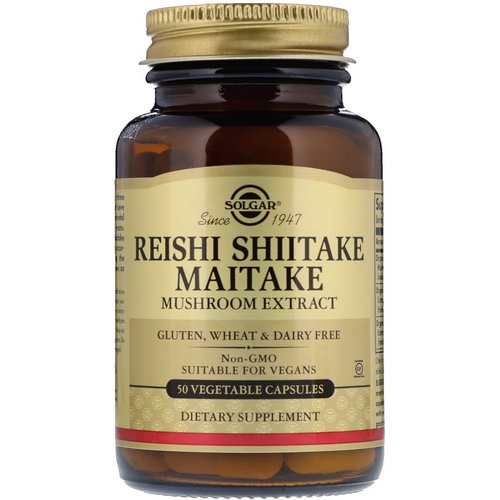Solgar, Reishi Shiitake Maitake Mushroom Extract, 50 Vegetable Capsules Review