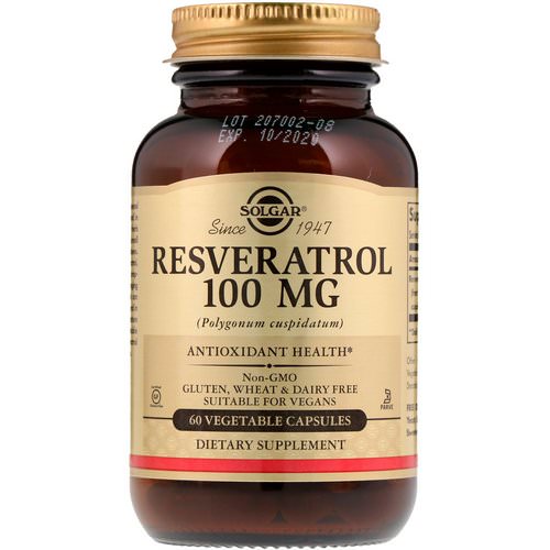 Solgar, Resveratrol, 100 mg, 60 Vegetable Capsules Review
