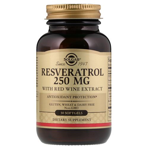 Solgar, Resveratrol, 250 mg, 30 Softgels Review