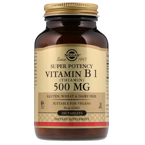 Solgar, Vitamin B1 (Thiamin), 500 mg, 100 Tablets Review
