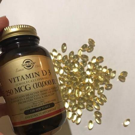 Solgar, Vitamin D3 (Cholecalciferol), 250 mcg, 10,000 IU, 120 Softgels Review