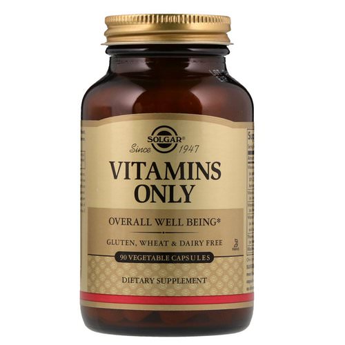 Solgar, Vitamins Only, 90 Vegetable Capsules Review