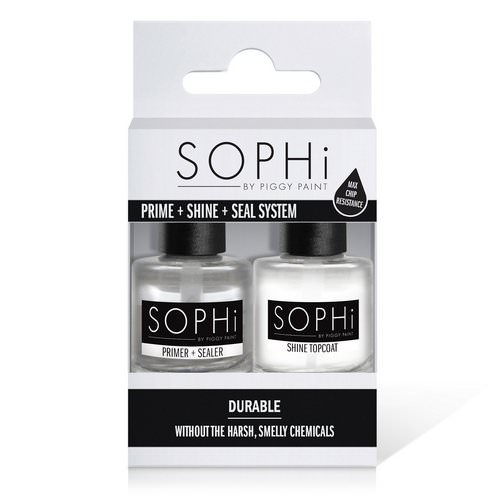 SOPHi by Piggy Paint, Prime + Shine + Seal System, 2 Bottles, 0.5 fl. oz (15 ml) Each Review