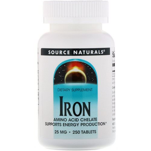 Source Naturals, Iron, 25 mg, 250 Tablets Review