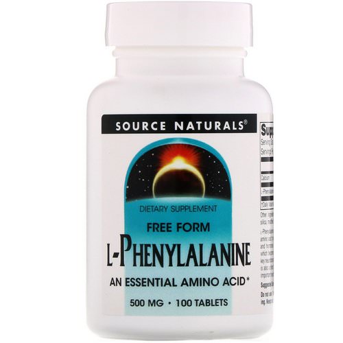 Source Naturals, L-Phenylalanine, 500 mg, 100 Tablets Review
