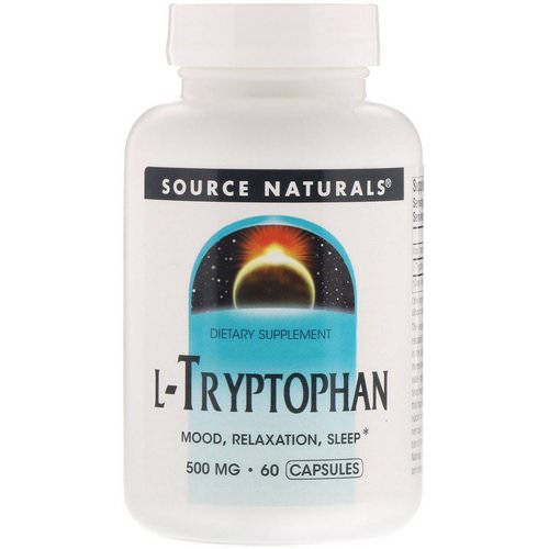 Source Naturals, L-Tryptophan, 500 mg, 60 Capsules Review