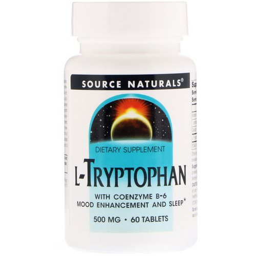 Source Naturals, L-Tryptophan with Coenzyme B-6, 500 mg, 60 Tablets Review