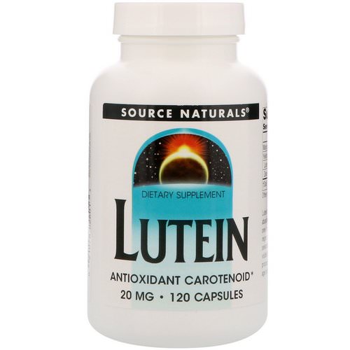 Source Naturals, Lutein, 20 mg, 120 Capsules Review