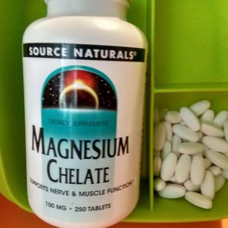 Source Naturals, Magnesium Chelate, 100 mg, 250 Tablets Review