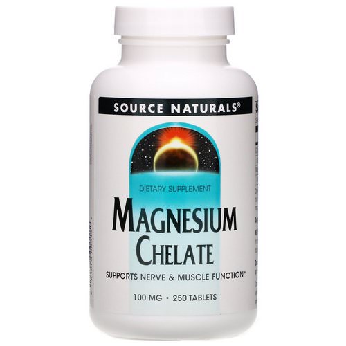 Source Naturals, Magnesium Chelate, 100 mg, 250 Tablets Review