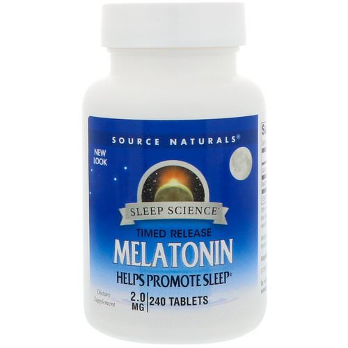 Source Naturals, Melatonin, Timed Release, 2 mg, 240 Tablets Review