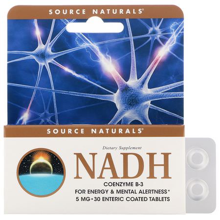 Source Naturals, Energy Formulas, NADH
