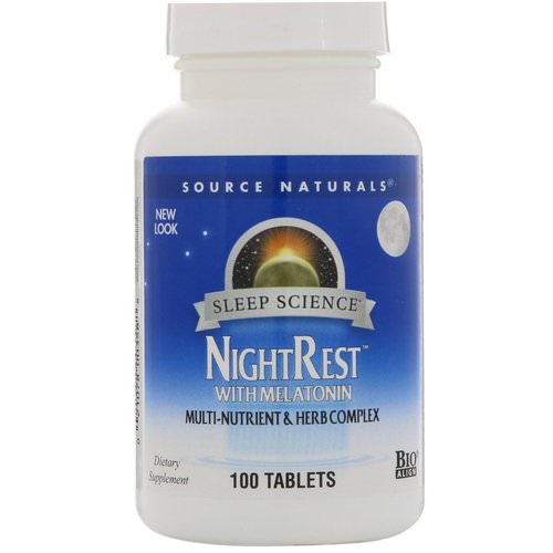 Source Naturals, NightRest With Melatonin, 100 Tablets Review