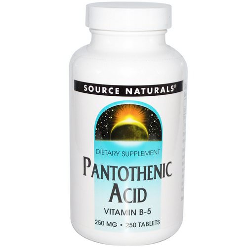 Source Naturals, Pantothenic Acid, 250 mg, 250 Tablets Review