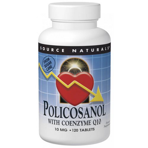 Source Naturals, Policosanol, with Coenzyme Q10, 10 mg, 120 Tablets Review