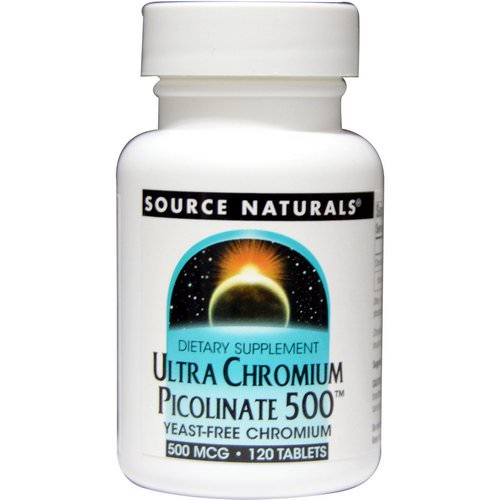 Source Naturals, Ultra Chromium Picolinate 500, 500 mcg, 120 Tablets Review