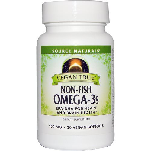 Source Naturals, Vegan True, Non-Fish Omega-3s, 300 mg, 30 Vegan Softgels Review