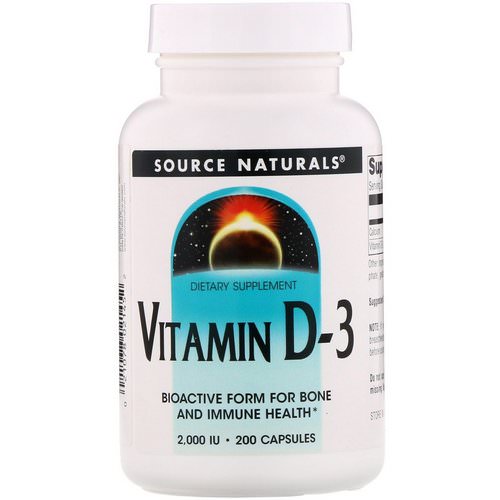 Source Naturals, Vitamin D-3, 2,000 IU, 200 Capsules Review