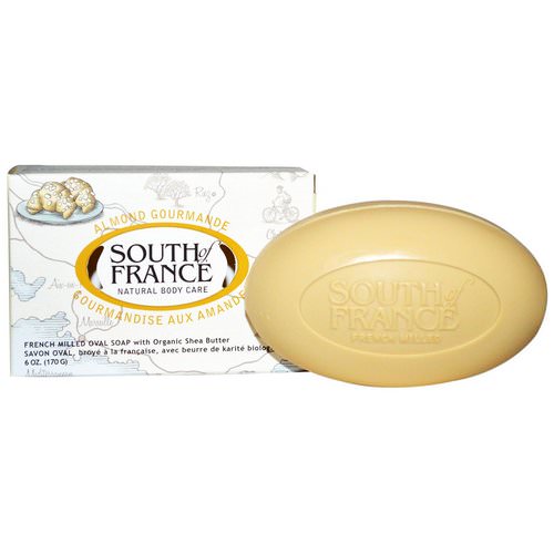 South of France, Almond Gourmande, French Milled Oval Soap with Organic Shea Butter, 6 oz (170 g) Review