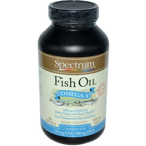 Spectrum Essentials, Fish Oil, Omega-3, 1000 mg, 250 Softgels Review