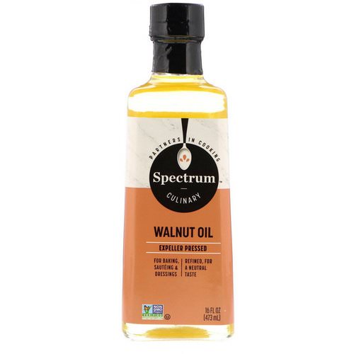 Spectrum Culinary, Walnut Oil, Expeller Pressed, 16 fl oz (473 ml) Review