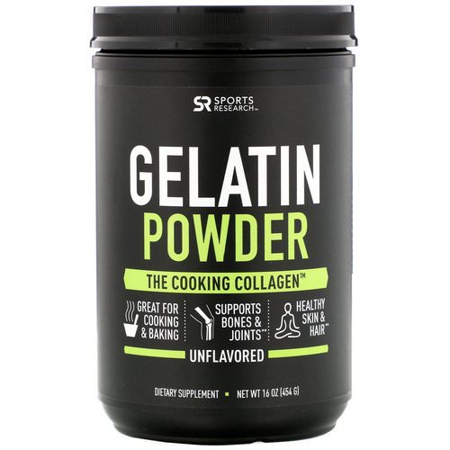 Sports Research, Gelatin Powder, Unflavored, 16 oz (454 g) Review