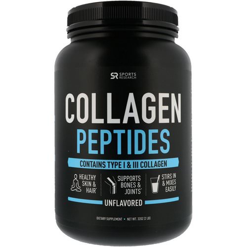 Sports Research, Collagen Peptides, Unflavored, 2 lbs (32 oz) Review