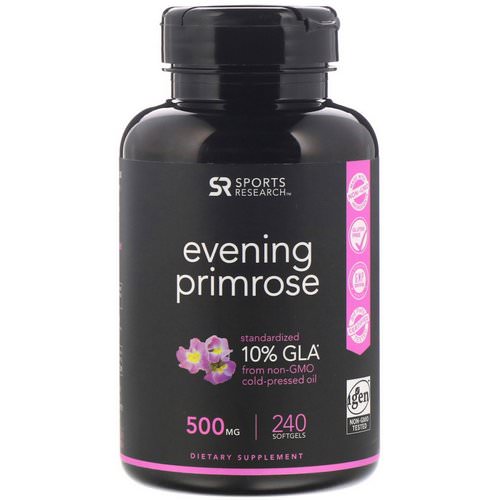 Sports Research, Evening Primrose, 500 mg, 240 Softgels Review