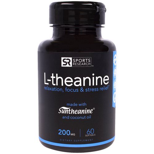 Sports Research, L-theanine, 200 mg, 60 Softgels Review