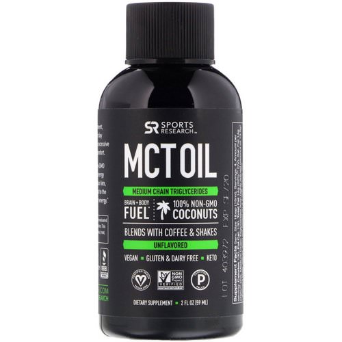 Sports Research, MCT Oil, Unflavored, 2 fl oz (59 ml) Review