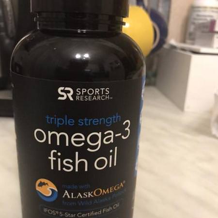Sports Research, Omega-3 Fish Oil, Triple Strength, 1250 mg, 180 Softgels Review