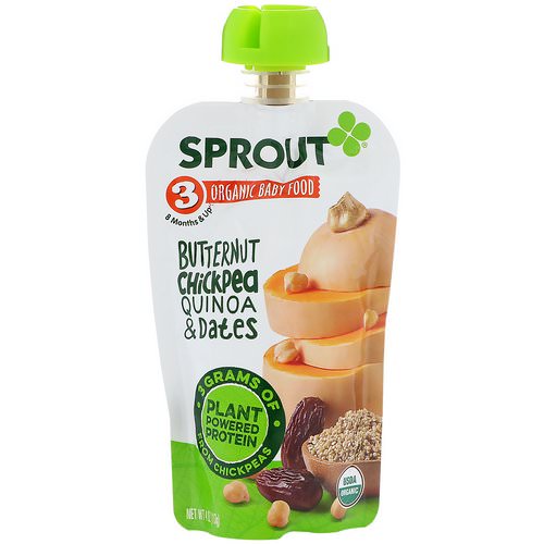 Sprout Organic, Baby Food, Stage 3, Butternut Chickpea, Quinoa & Dates, 4 oz (113 g) Review