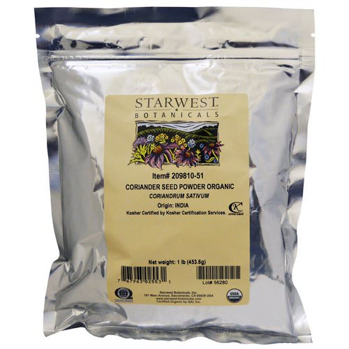 Starwest Botanicals, Organic Coriander Seed Powder, 1 lb (453.6 g) Review