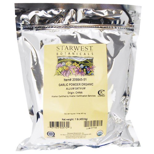 Starwest Botanicals, Organic Garlic Powder, 1 lb ( 453.6 g) Review