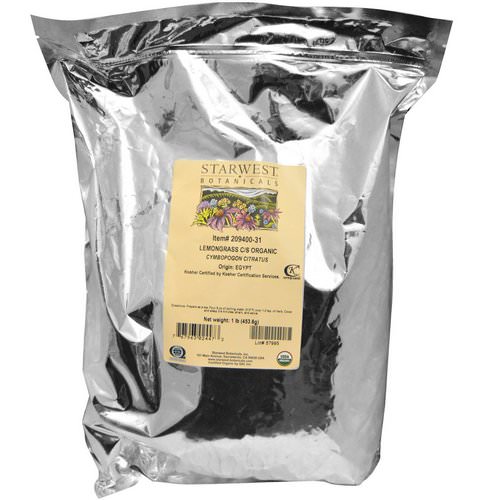 Starwest Botanicals, Organic Lemongrass C/S, 1 lb (453.6 g) Review