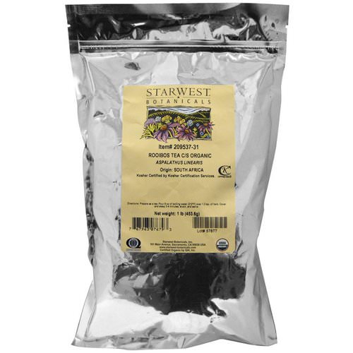 Starwest Botanicals, Organic Rooibos Tea C/S, 1 lb (453.6 g) Review
