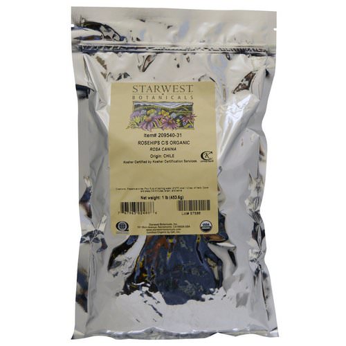 Starwest Botanicals, Organic, Rosehips C/S, 1 lb (453.6 g) Review