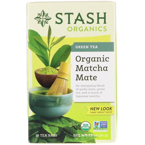 Stash Tea, Green Tea, Organic Matcha Mate, 18 Tea Bags, 1.2 oz (36 g) Review