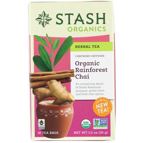 Stash Tea, Herbal Tea, Organic Rainforest Chai, Caffeine-Free, 18 Tea Bags, 1.0 oz (30 g) Review