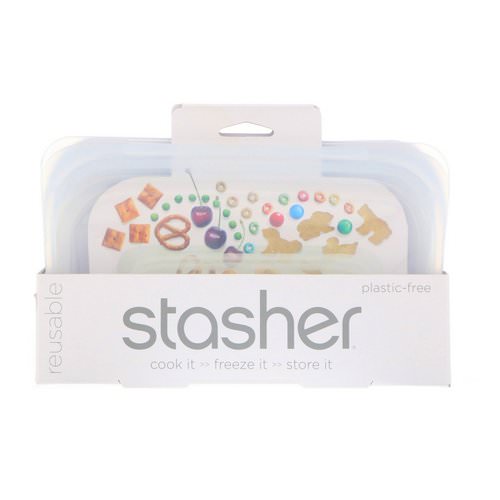 Stasher, Reusable Silicone Food Bag, Snack Size Small, Clear, 9.9 fl oz (293.5 ml) Review