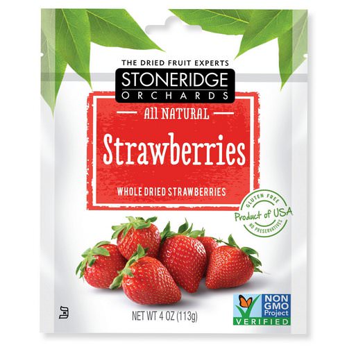 Stoneridge Orchards, Strawberries, Whole Dried Strawberries, 4 oz (113 g) Review